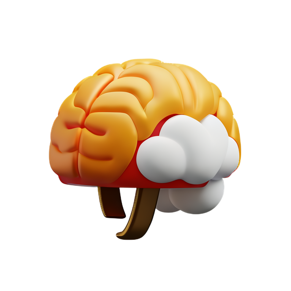 brain 3d icon illustration png