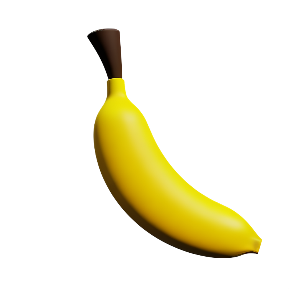 banana 3d rendering icon illustration png