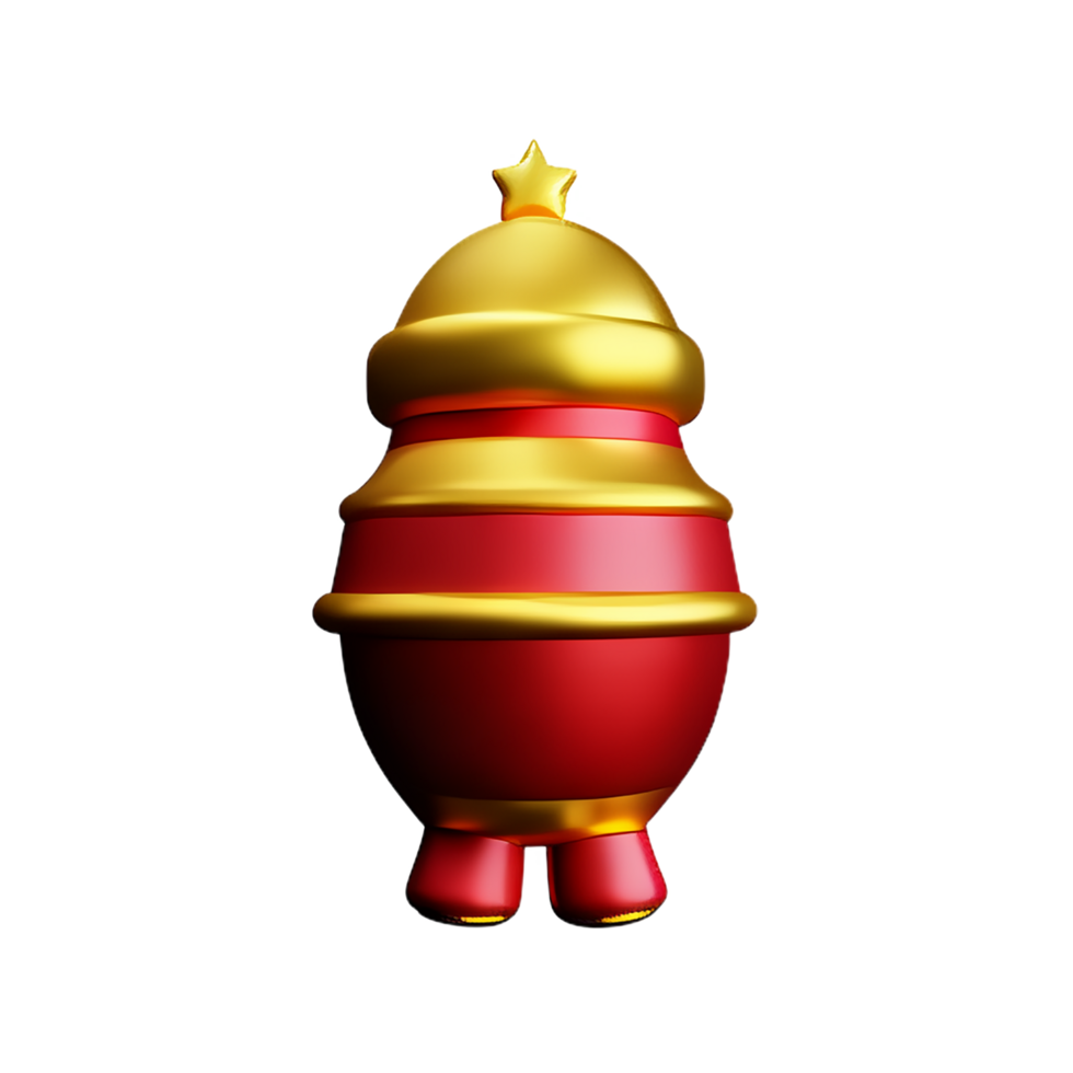 glad jul 3d tolkning ikon illustration png