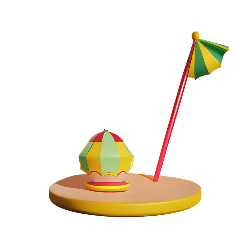 beach 3d icon illustration png