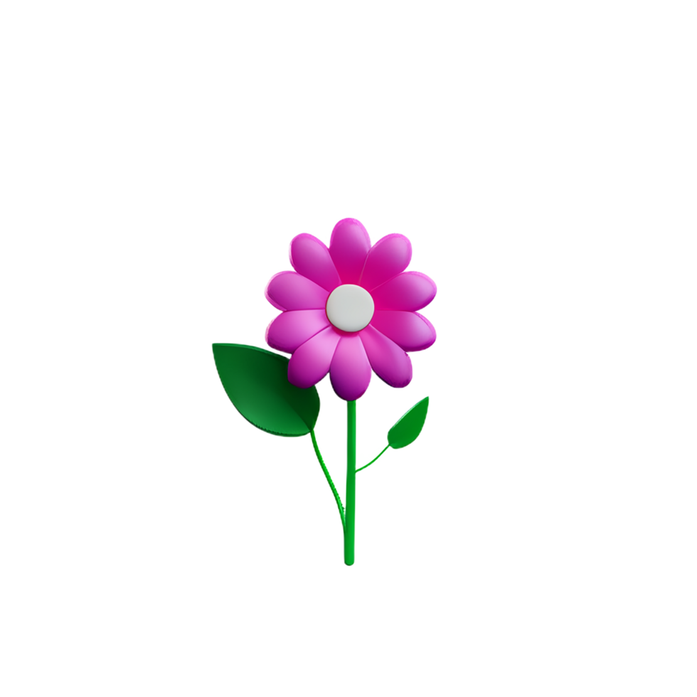floral 3d icon illustration png
