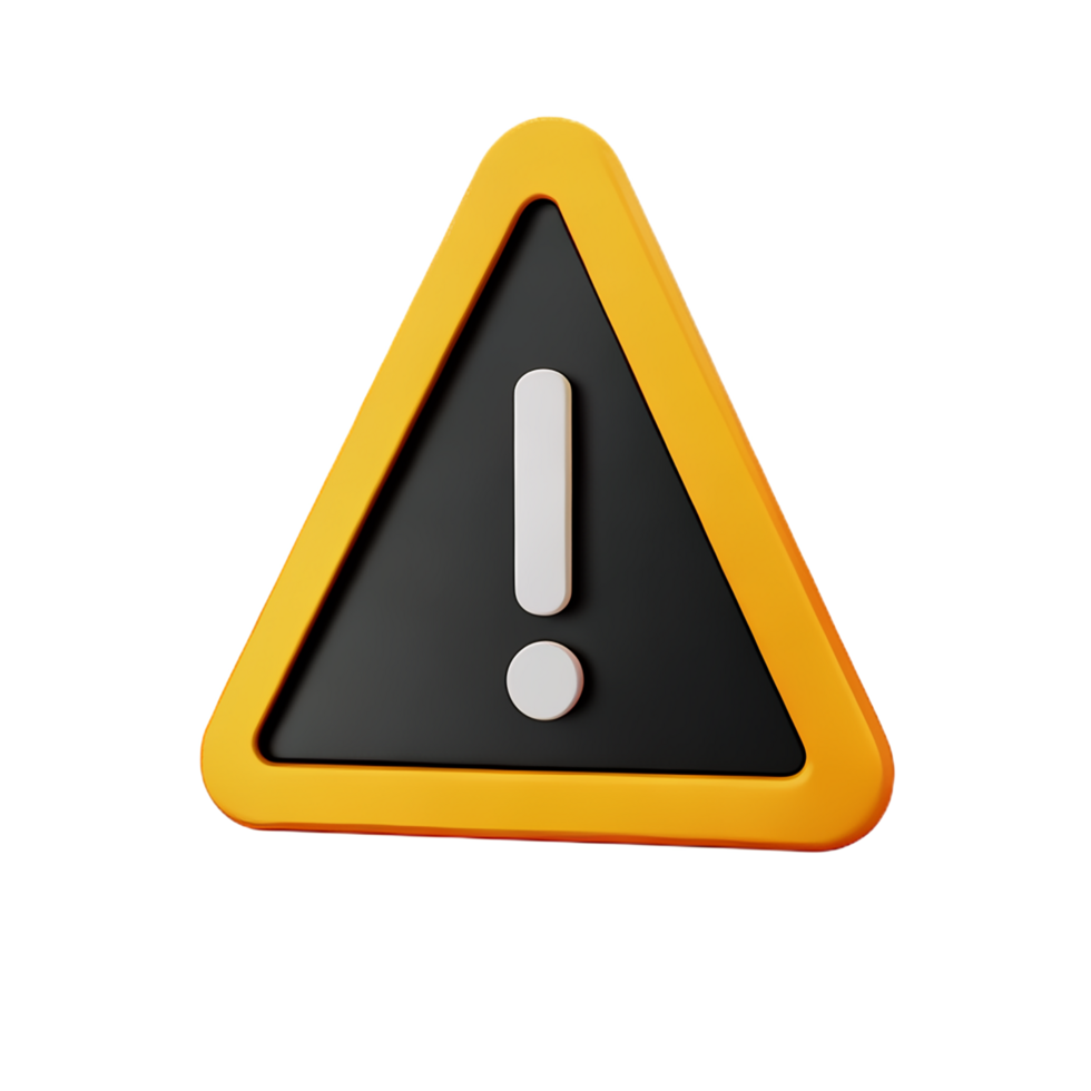 warning error 3d user interface icon png