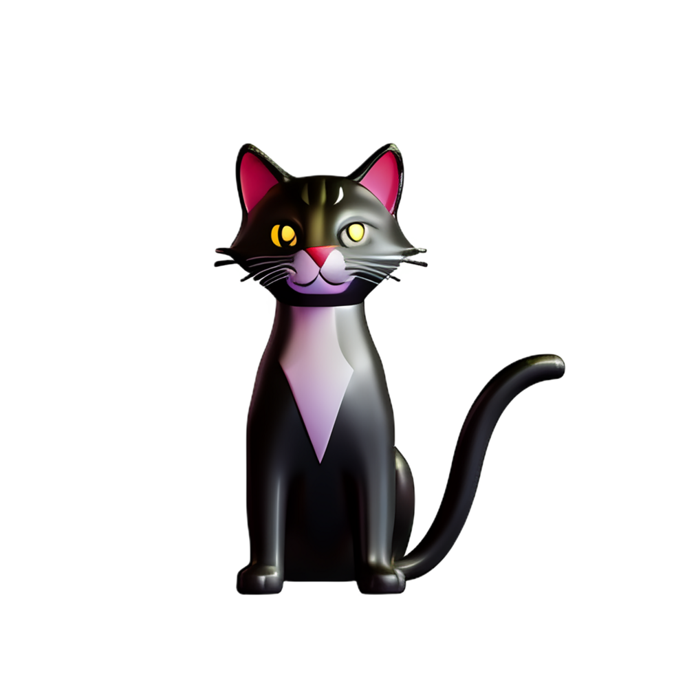 Cat 3d illustration icon png