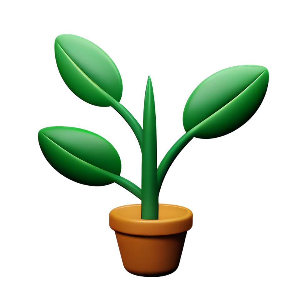 plante 3d icône illustration png