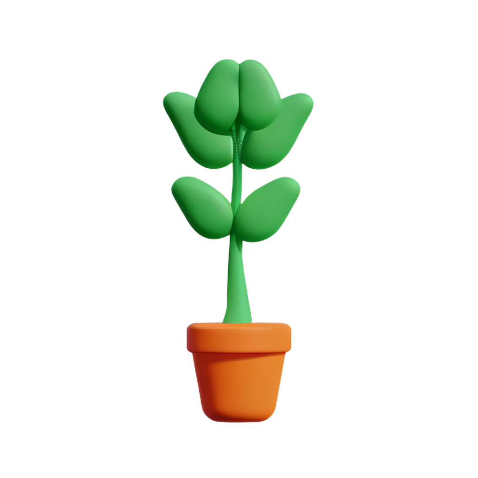 växt 3d ikon illustration png
