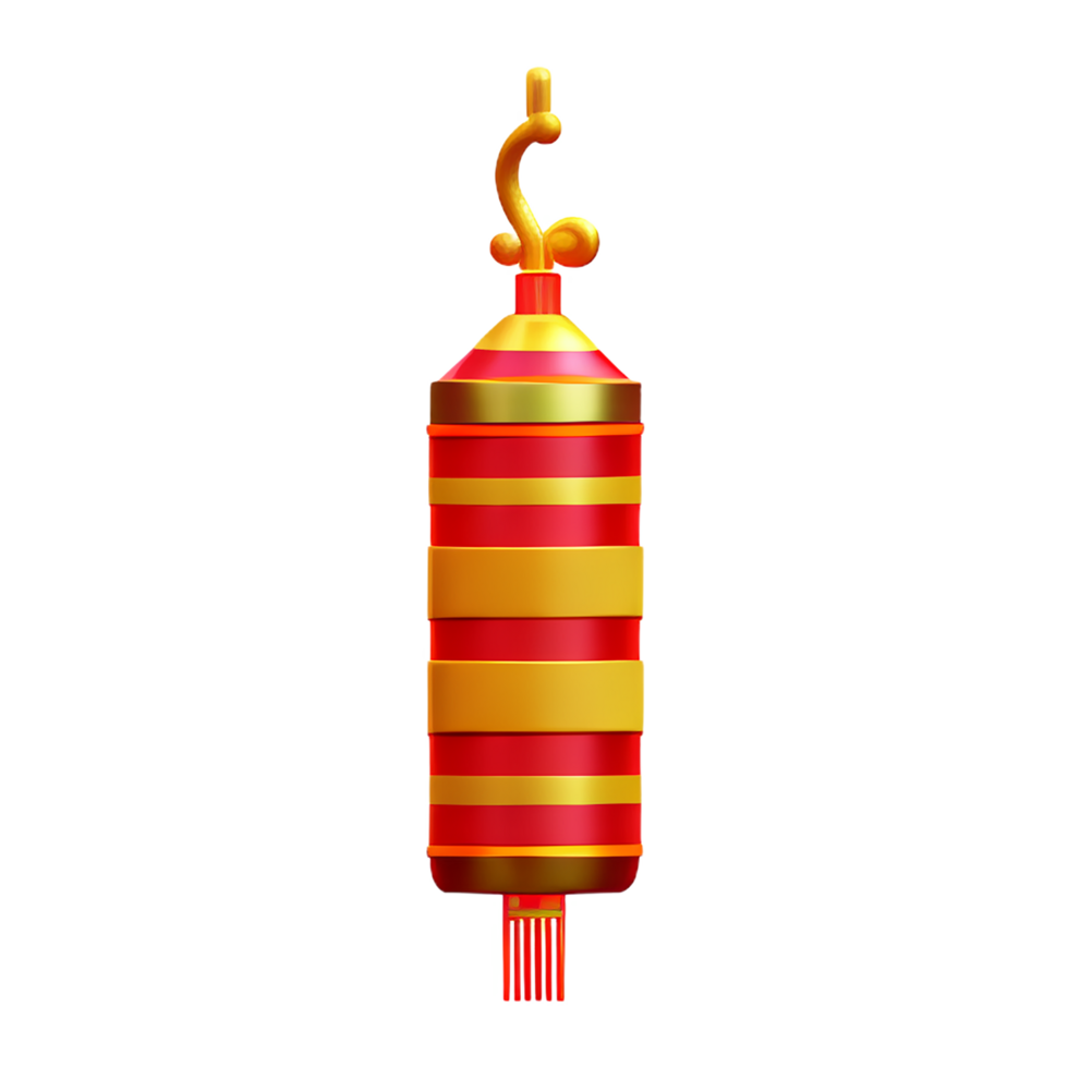 chinese new year icon firecracker 3d render png