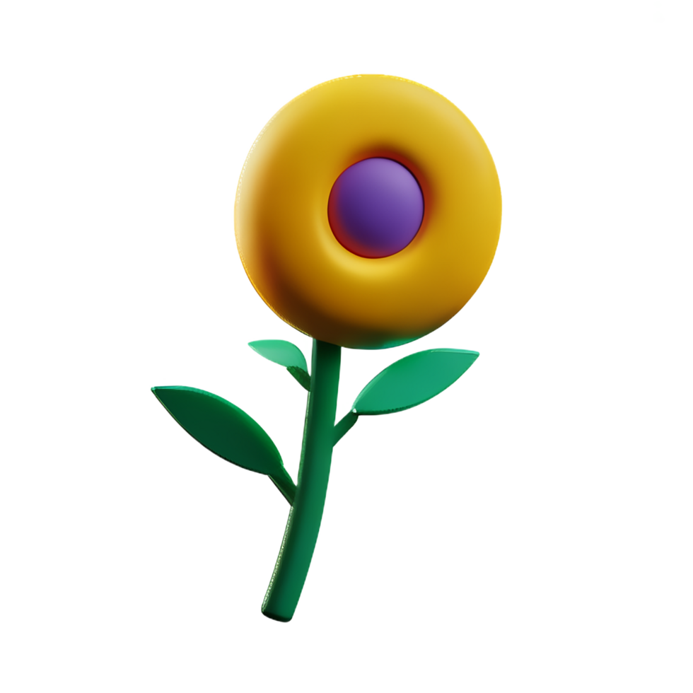 floral 3d icon illustration png