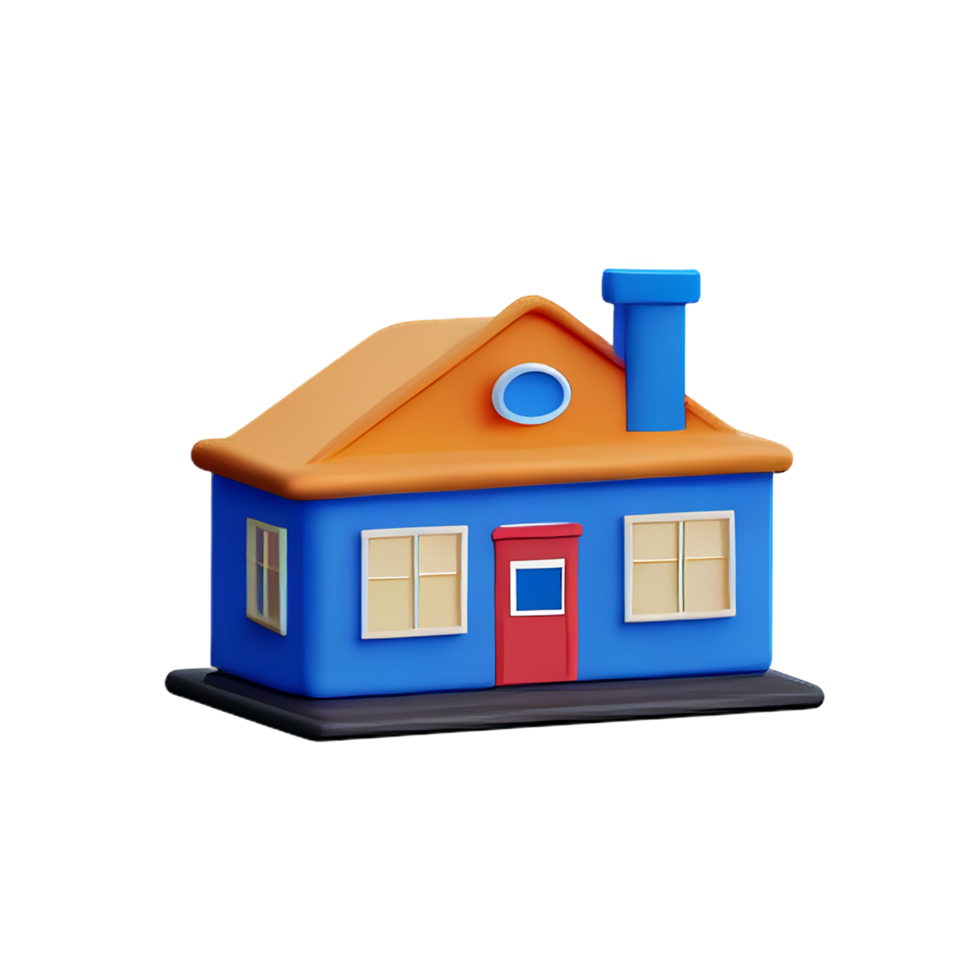 Haus 3d Symbol Illustration png