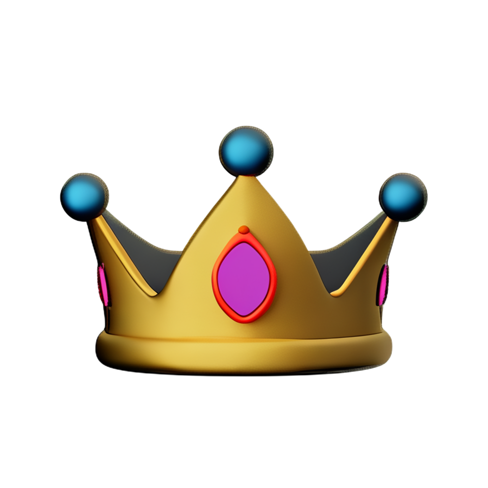 crown 3d icon illustration png