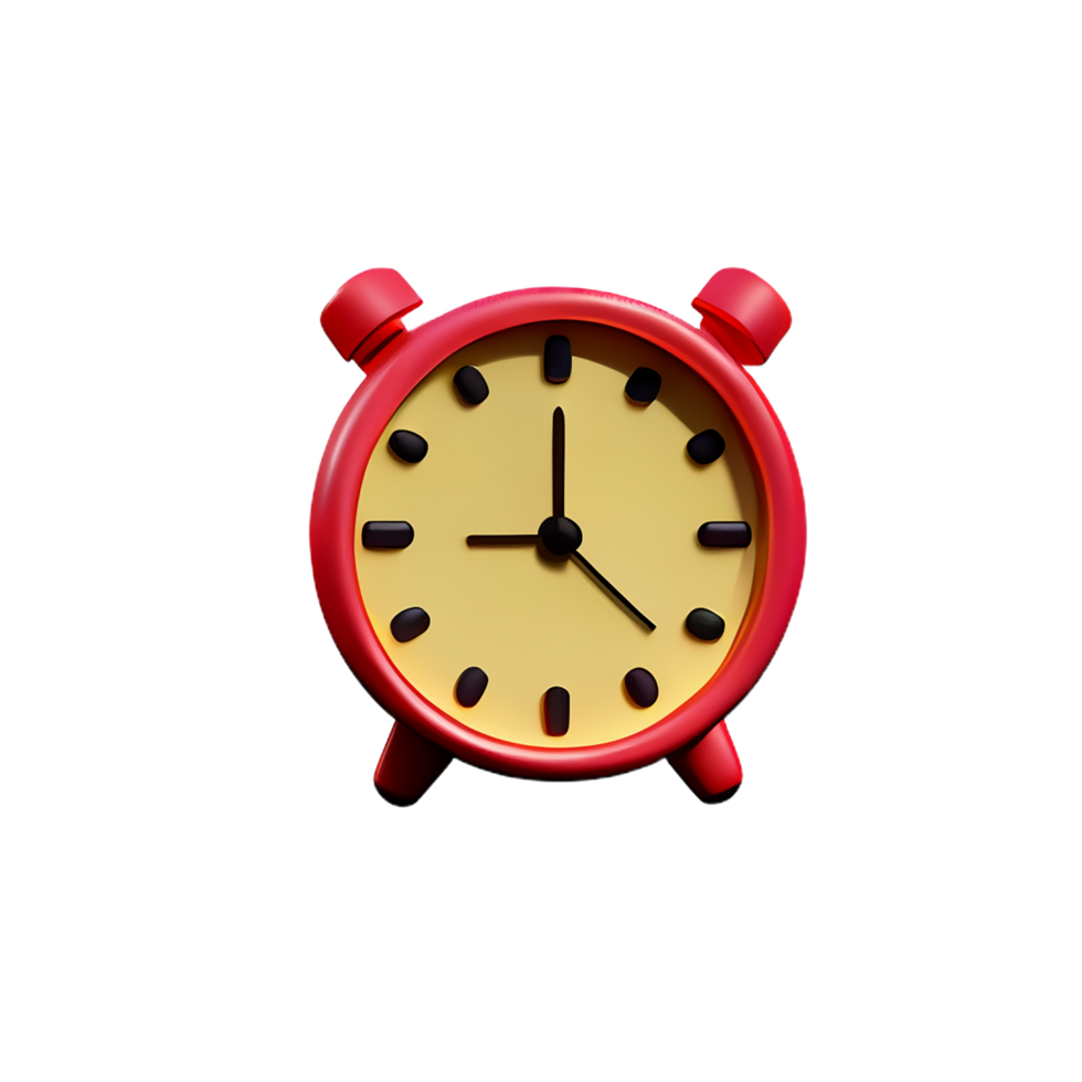 clock 3d icon illustration png