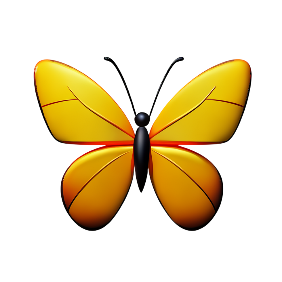 butterfly 3d icon illustration png