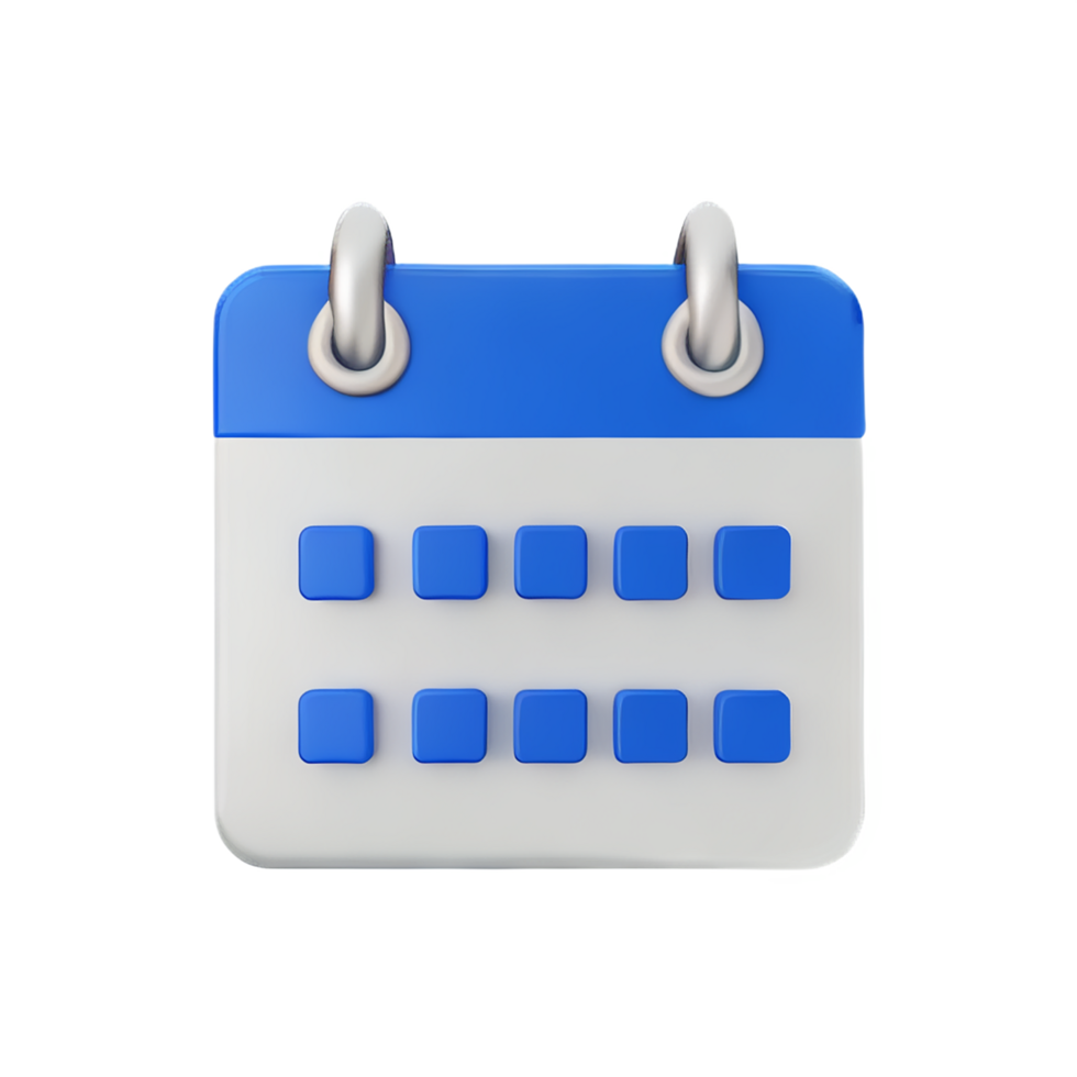 calendar 3d icon illustration png