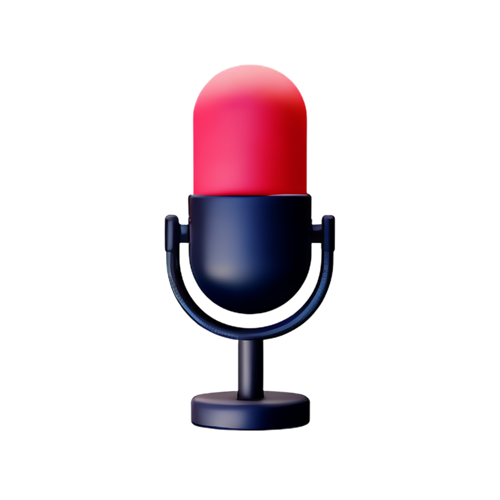 microphone 3d rendering icon illustration png