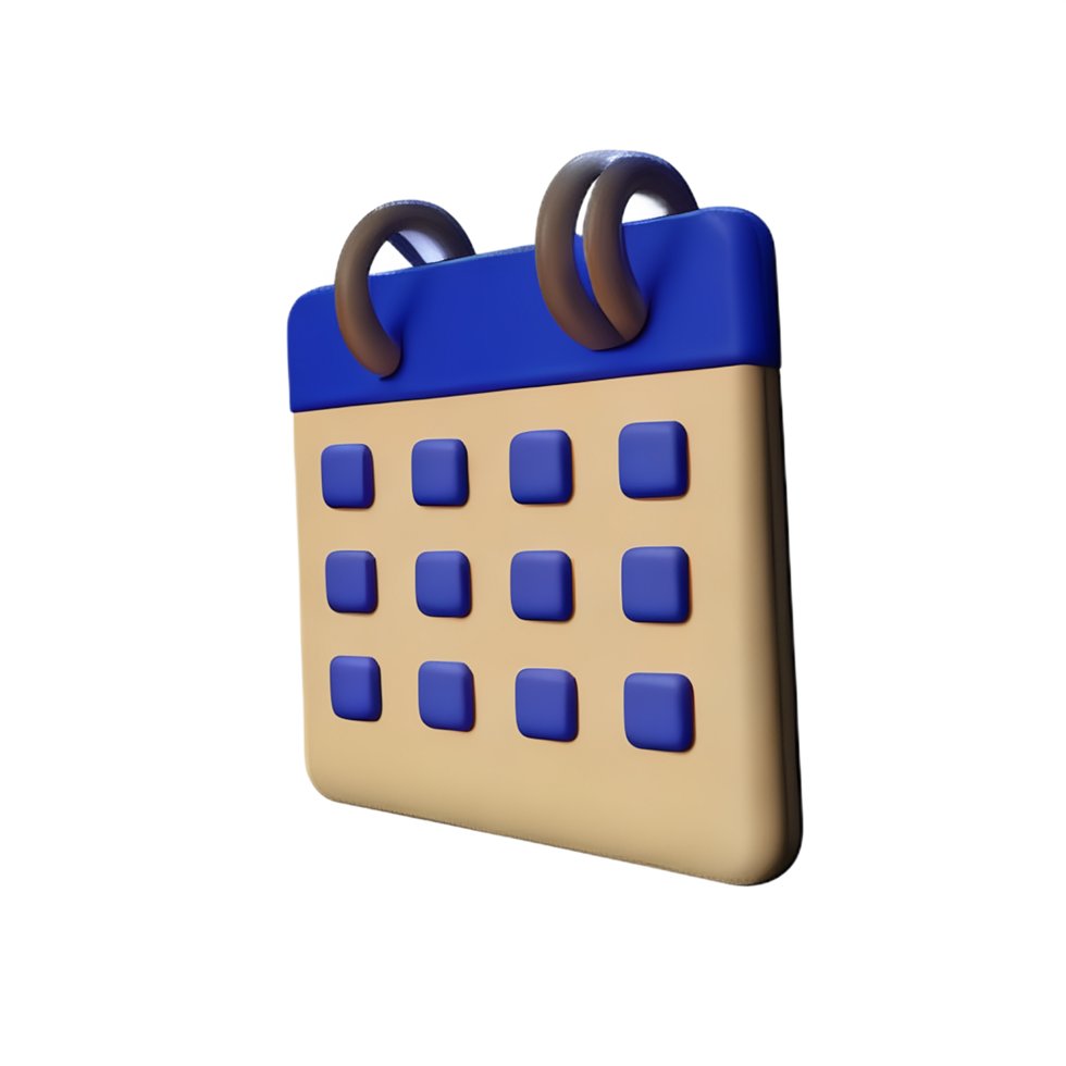 calendar 3d icon illustration png