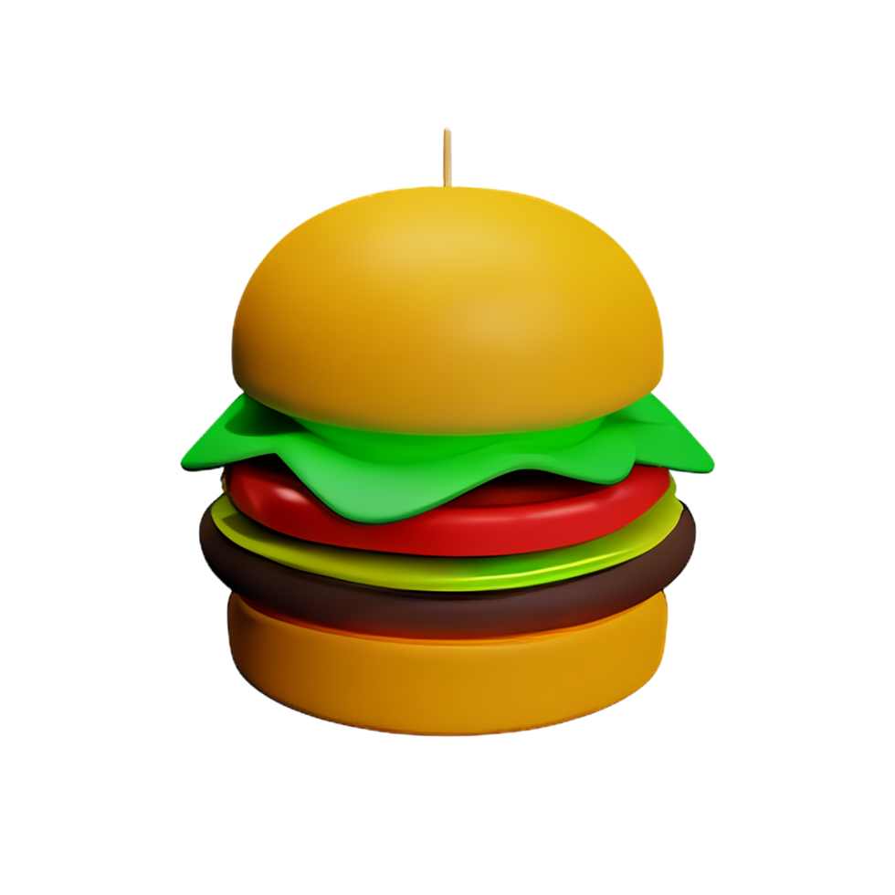 burger 3d ikon illustration png