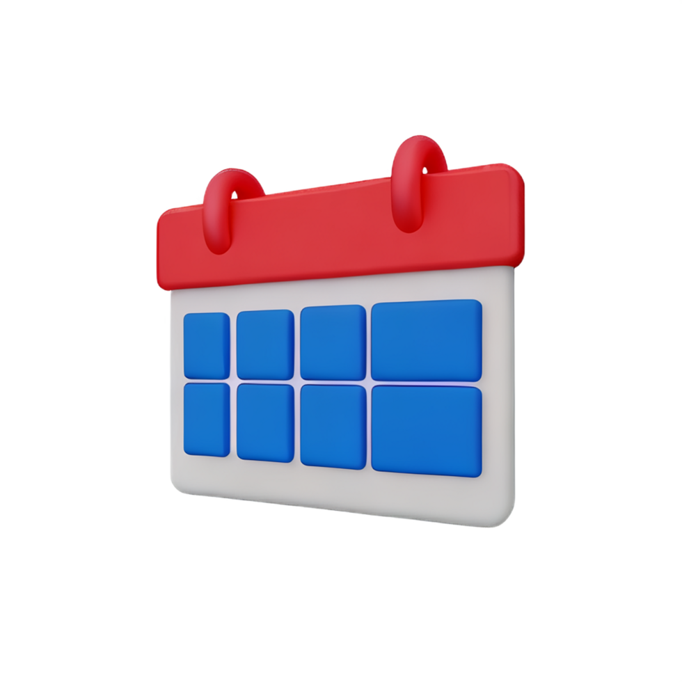 calendar 3d icon illustration png