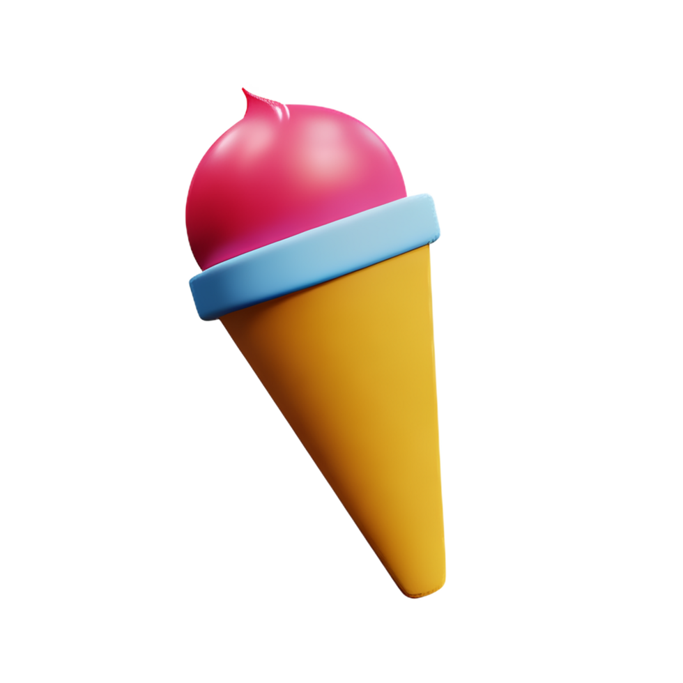 ice cream 3d icon illustration png