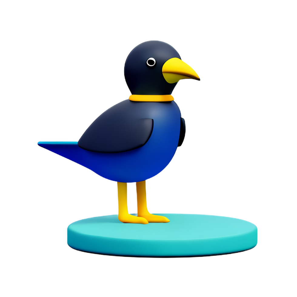 beautiful birds 3d icon illustration png