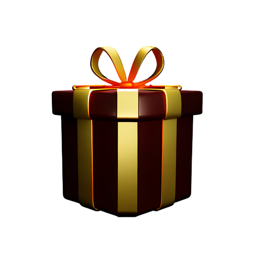 christmas 3d surprise present gift box icon illustration png