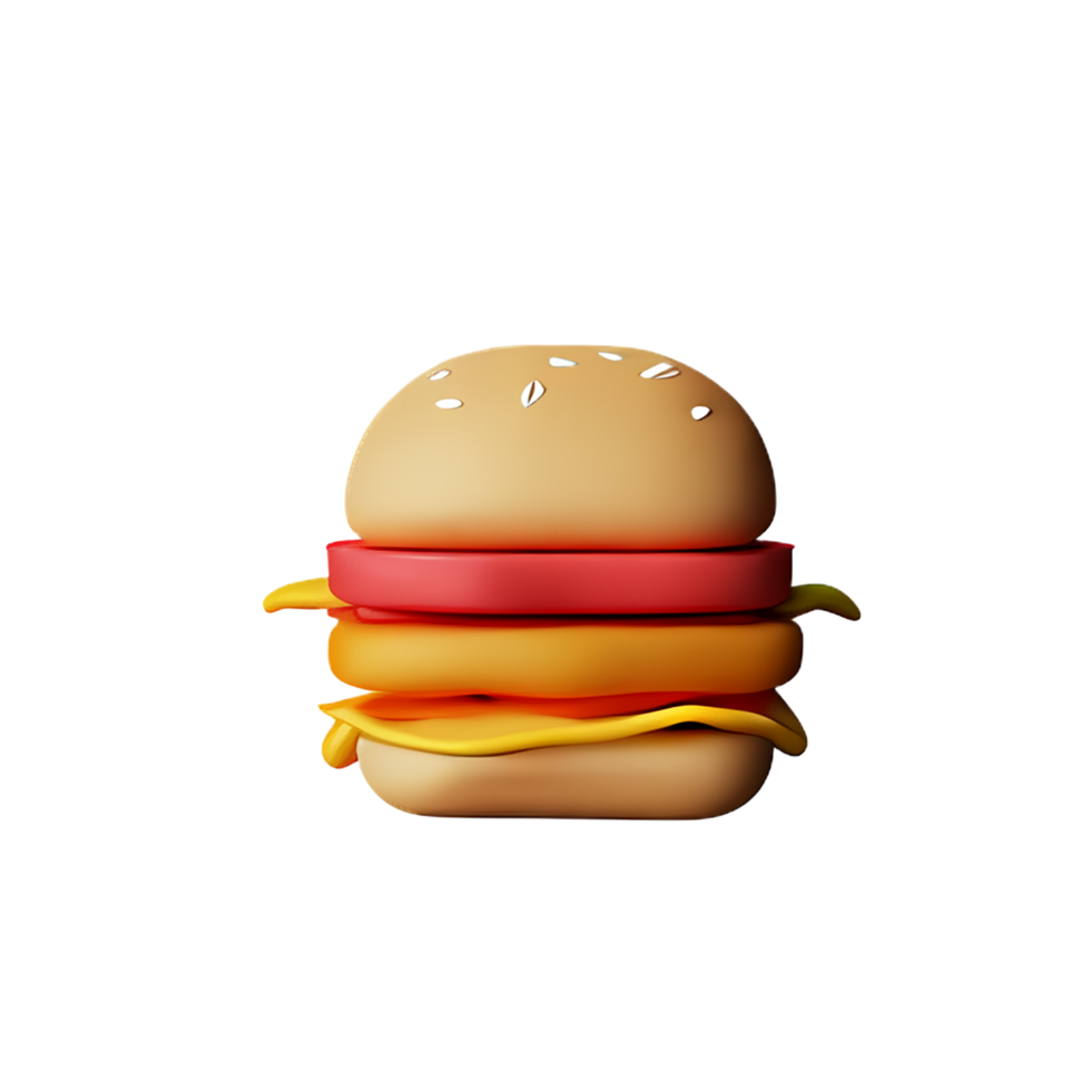 burger 3d icon illustration png