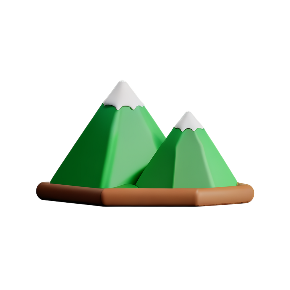 montaña 3d icono ilustración png