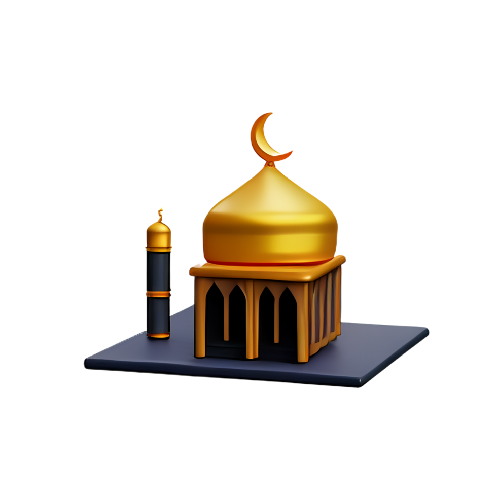 mosque 3d icon illustration png