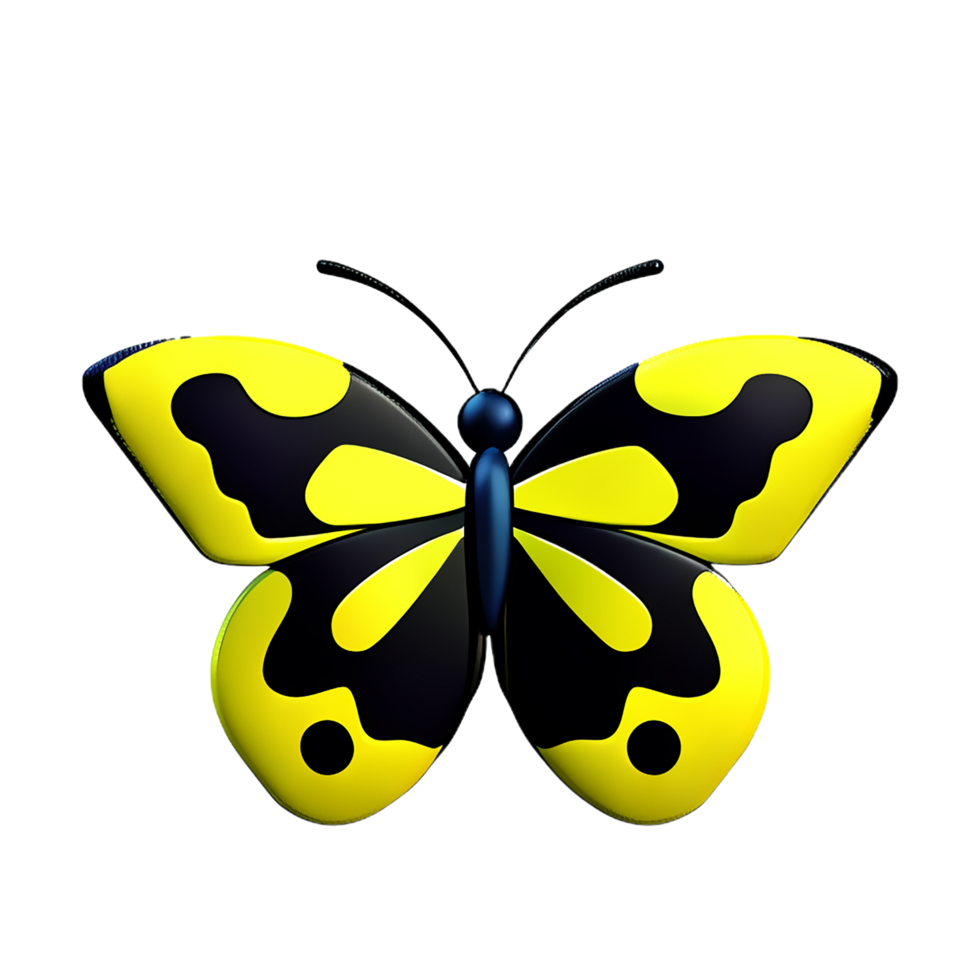 papillon 3d icône illustration png