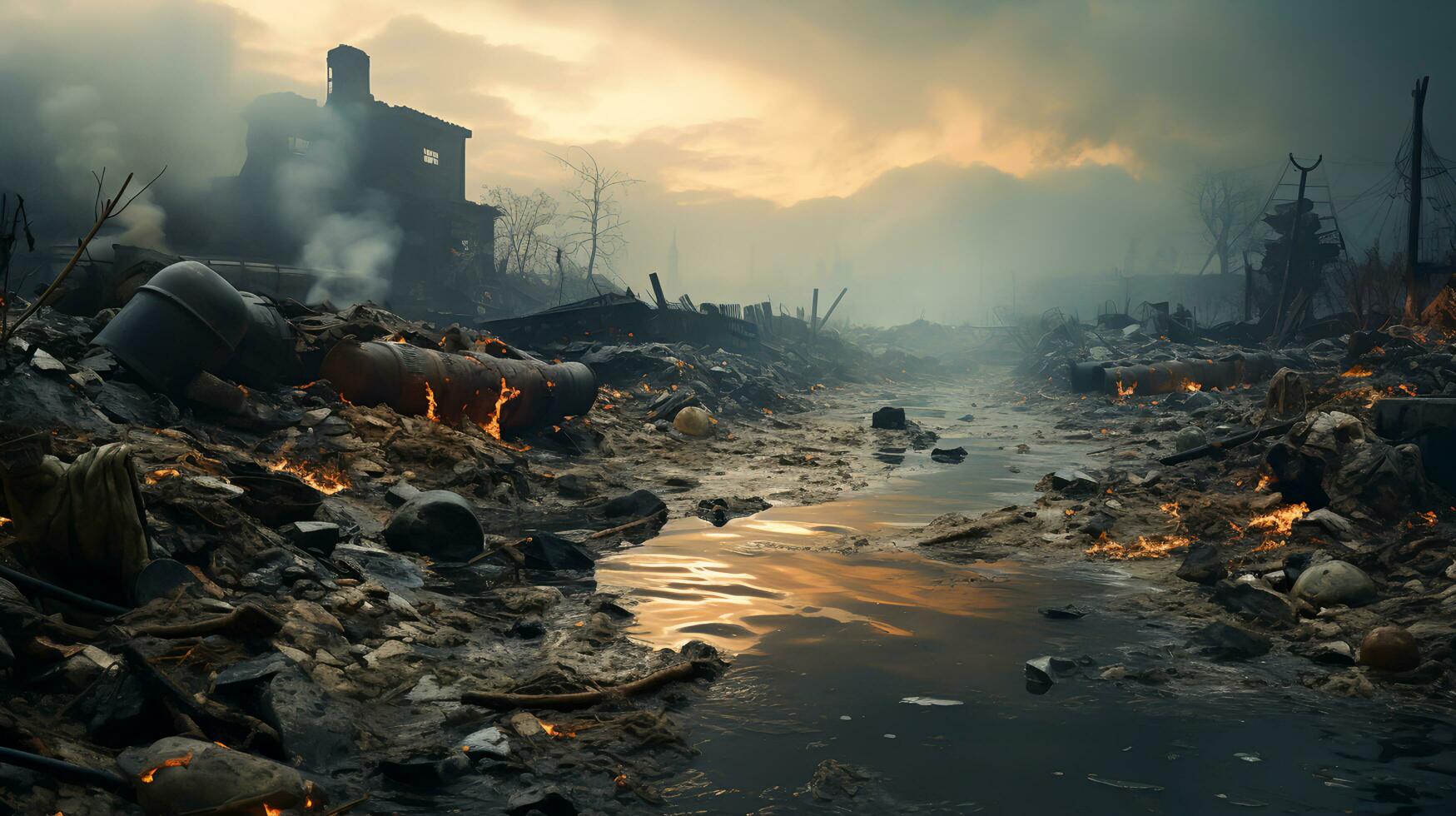 The Impact of Greenhouse Effect on Climate Nature, Generative Ai photo