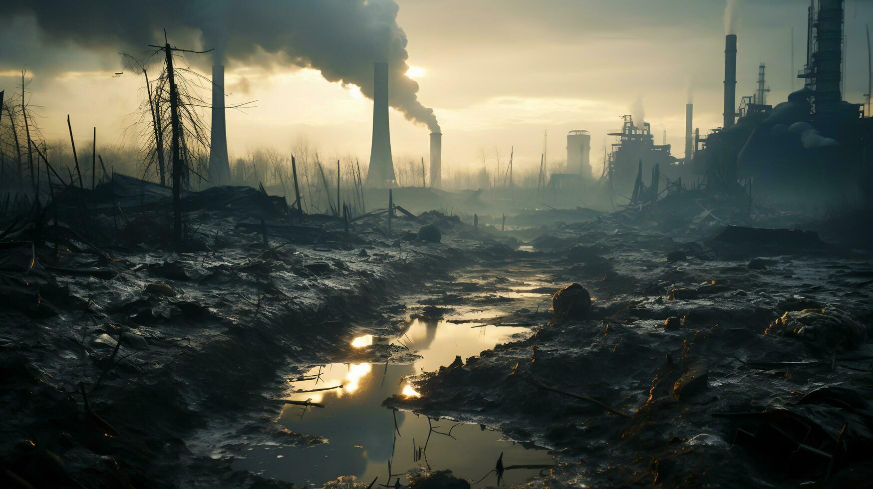 The Impact of Greenhouse Effect on Climate Nature, Generative Ai photo