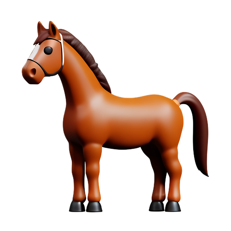 caballo 3d representación icono ilustración png