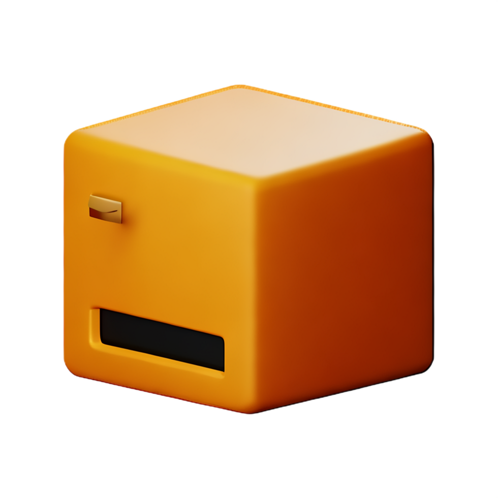 box 3d rendering icon illustration png