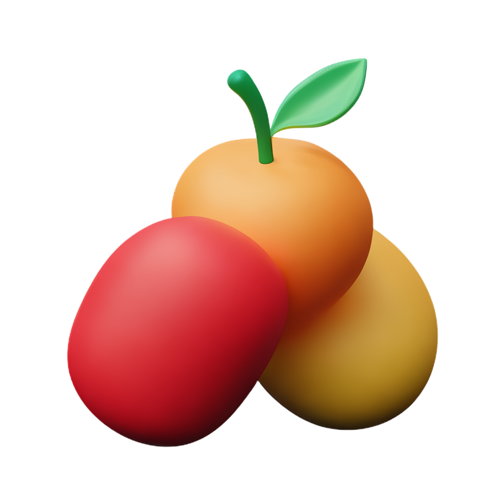 fruit 3d rendering icon illustration png