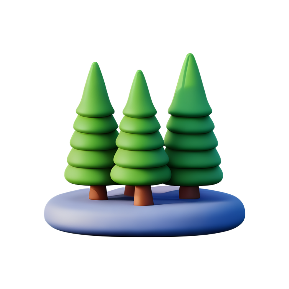 foresta 3d interpretazione icona illustrazione png