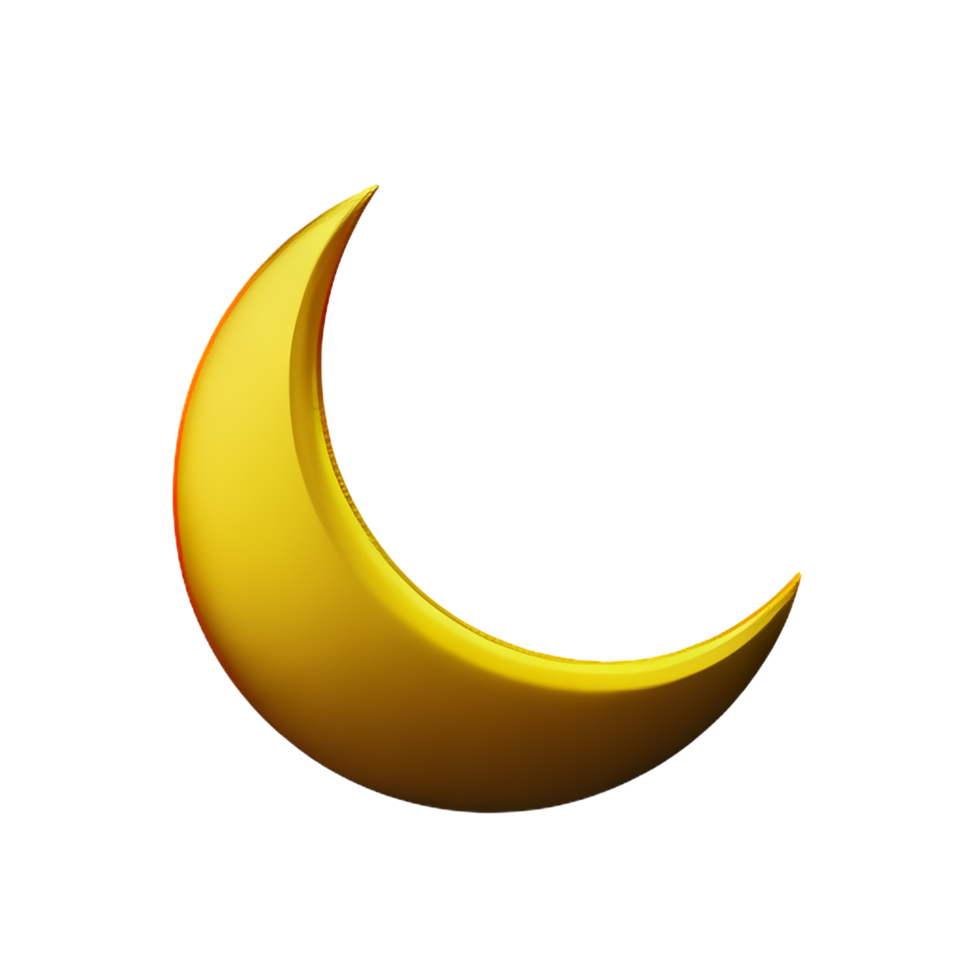 moon 3d icon illustration png