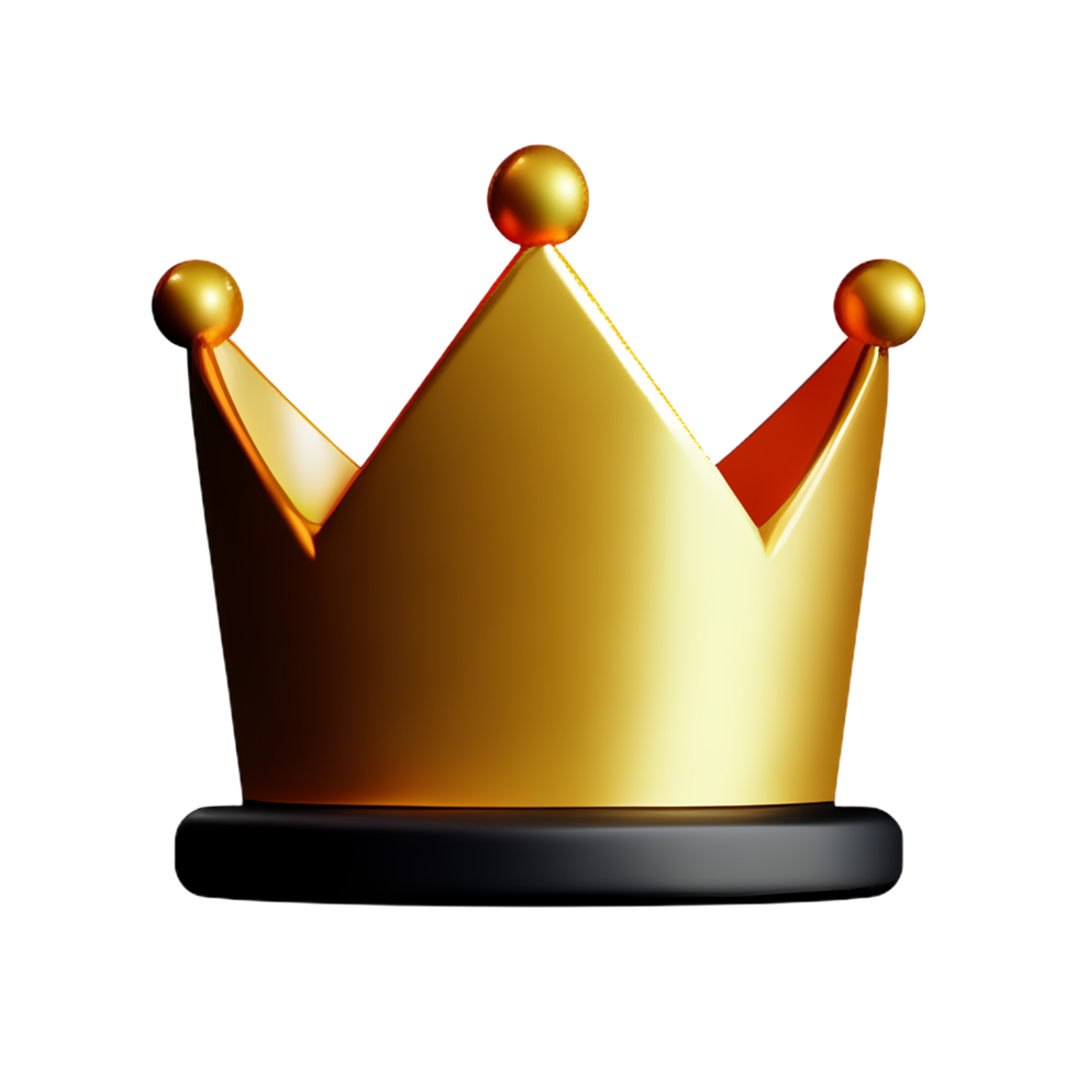 crown 3d icon illustration png