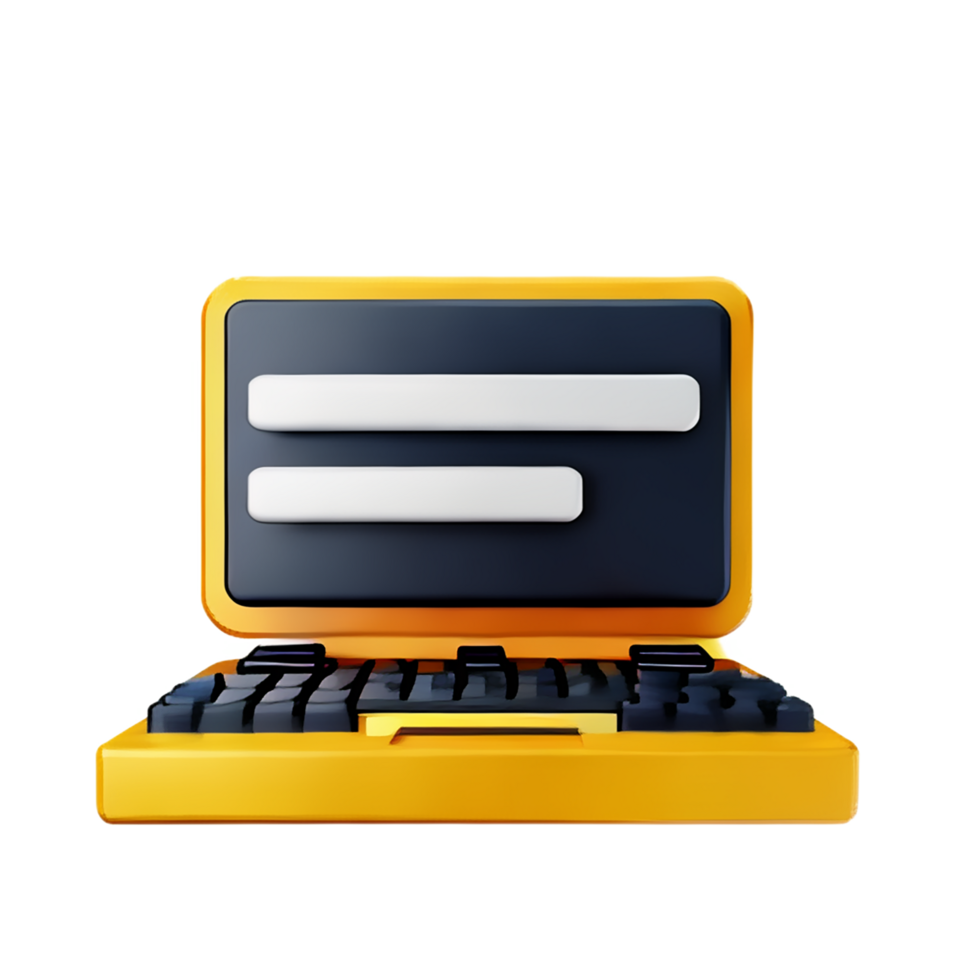 computer 3d icon illustration png