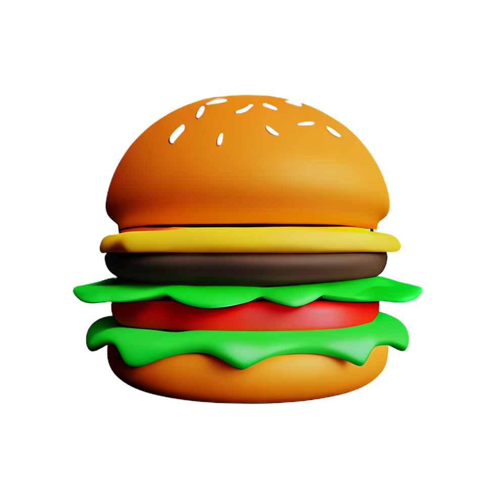 burger 3d icon illustration png