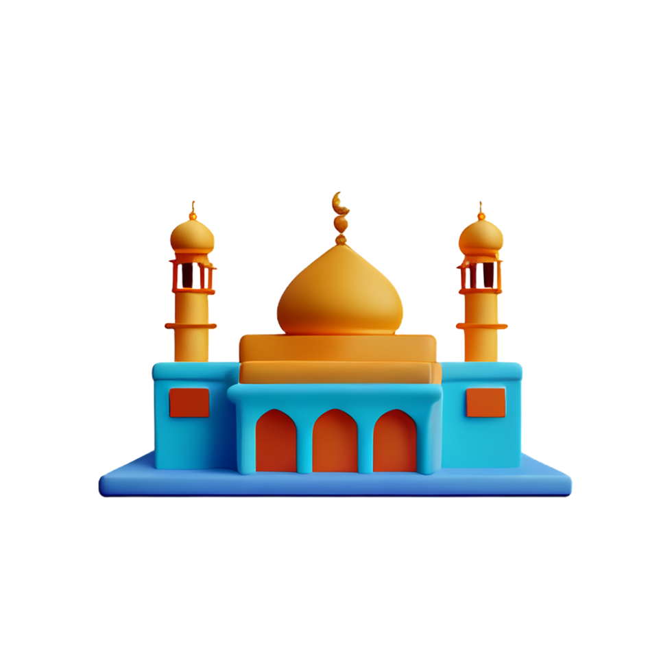 mosque 3d icon illustration png