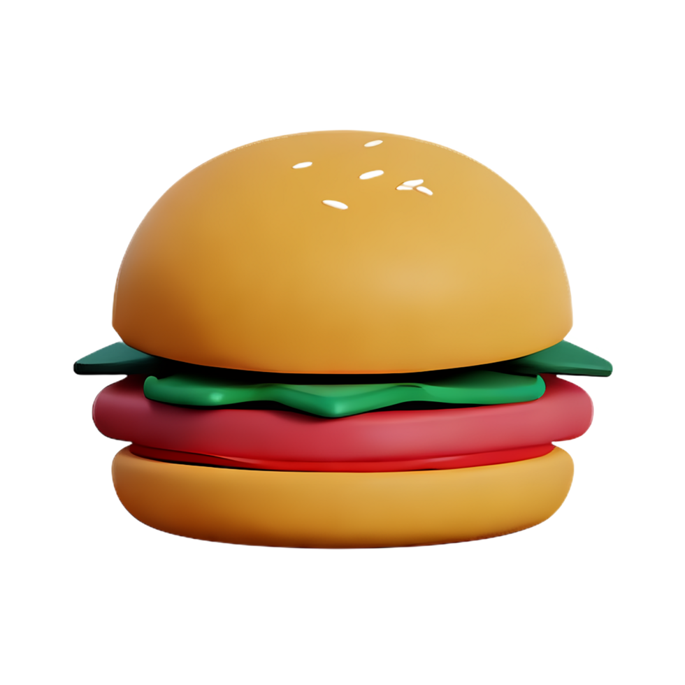 burger 3d icon illustration png