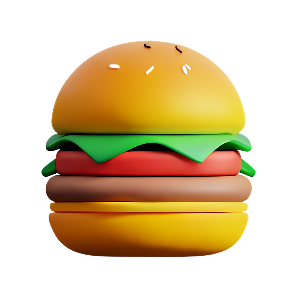 hamburguer 3d ícone ilustração png