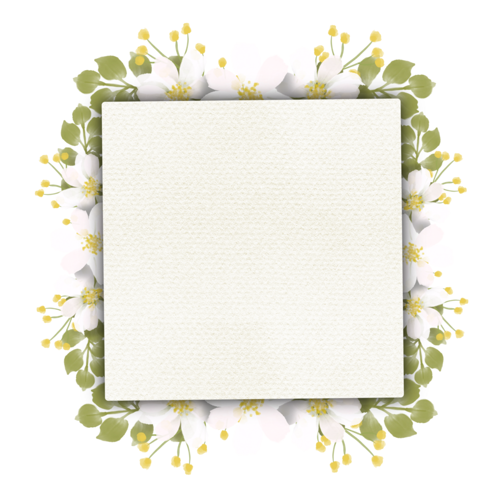 aquarel bloem frame png