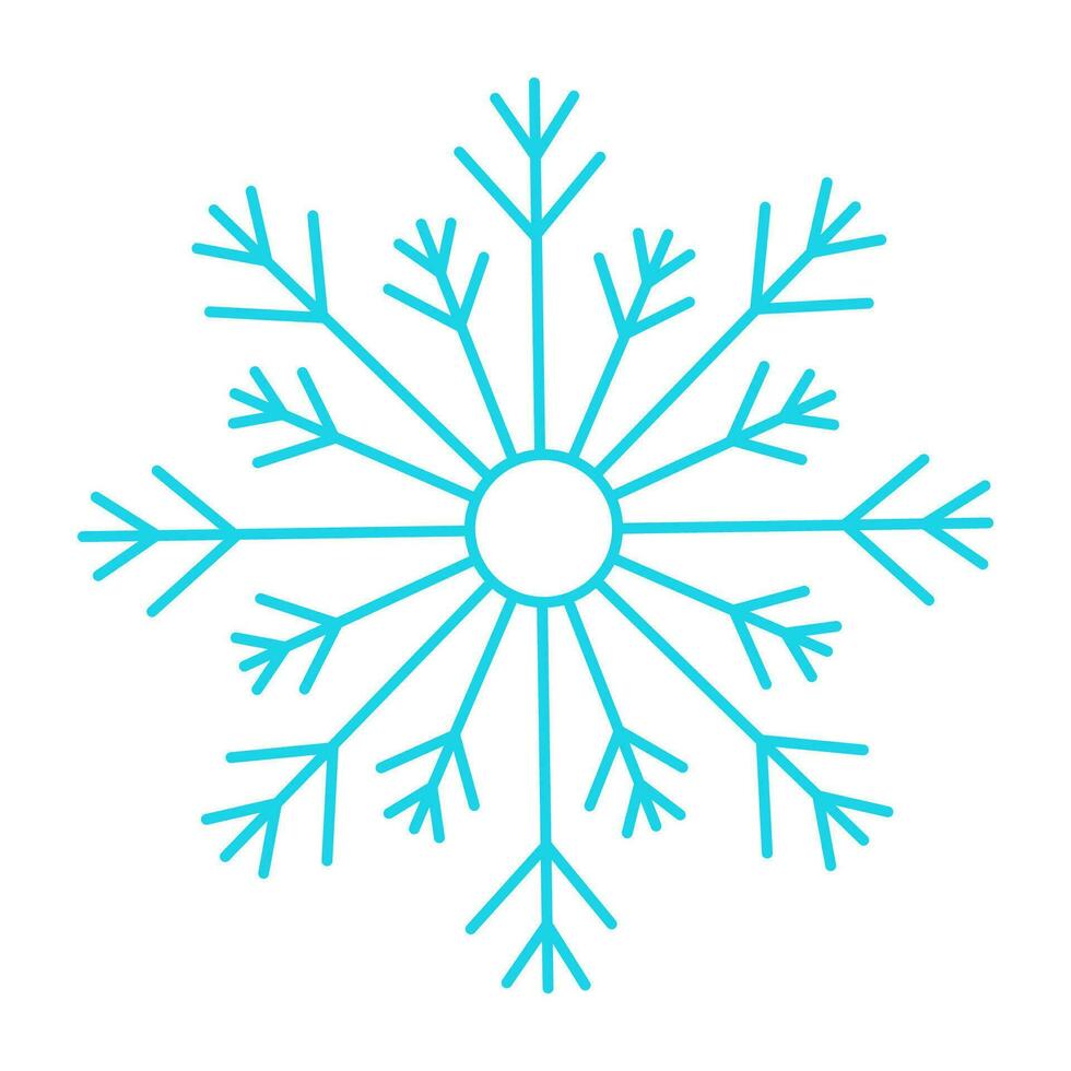 snowflake christmas winter cold pattern icon element vector