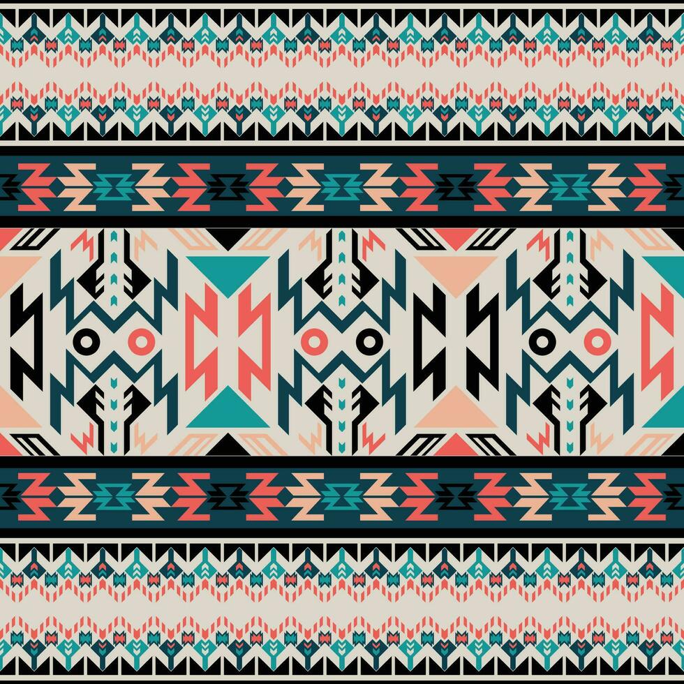 navajo tribal vector sin costura modelo. nativo americano ornamento. étnico sur occidental decoración estilo. boho geométrico ornamento. vector sin costura modelo. mexicano frazada, alfombra. tejido alfombra