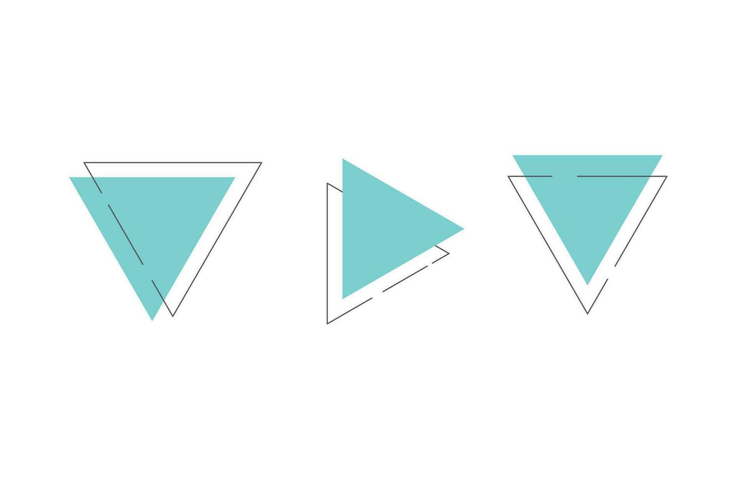 set of colorful abstract triangle shapes vector