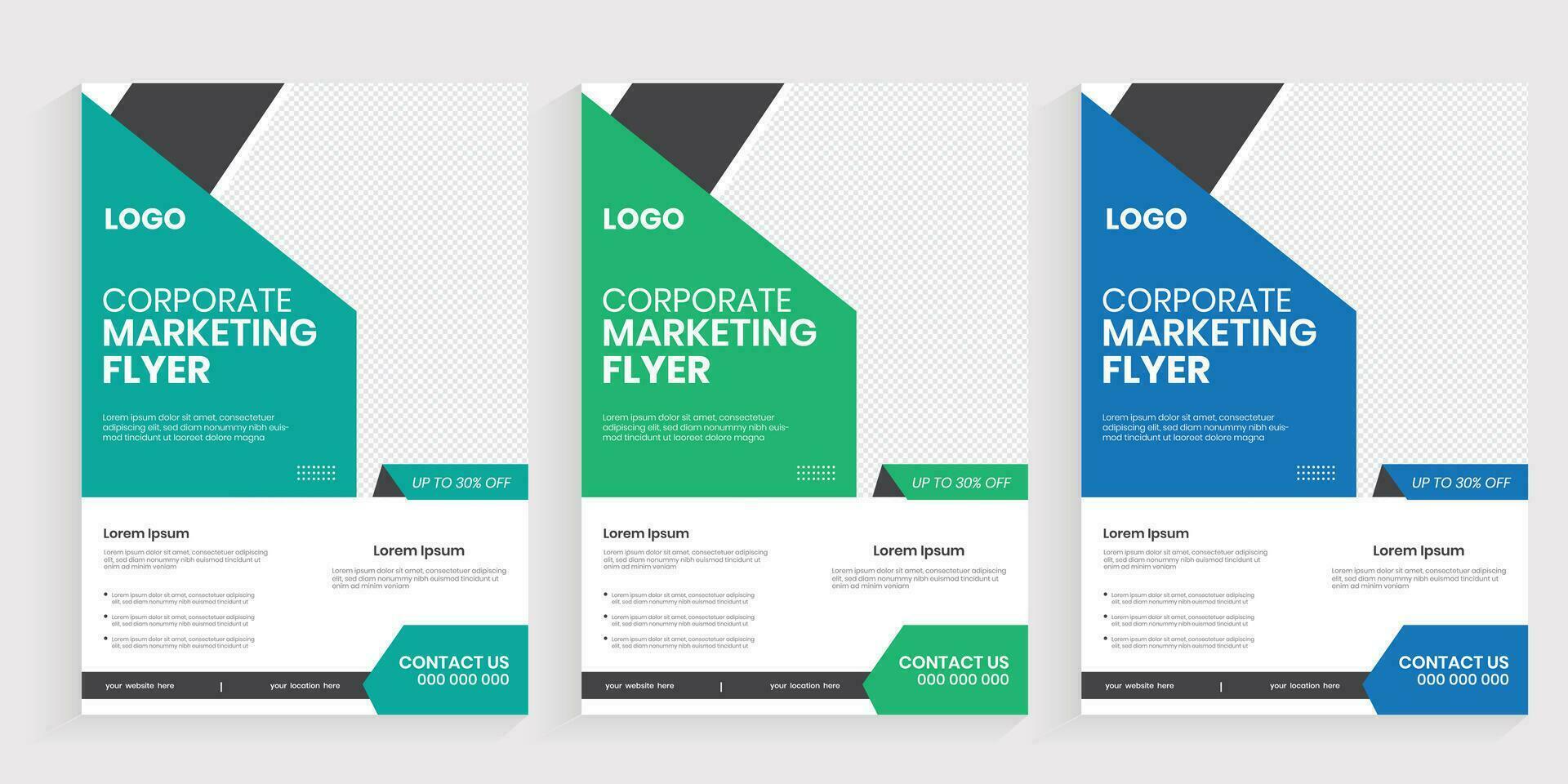 New editable corporate agency print a4 flier, poster and leaflet layout vector