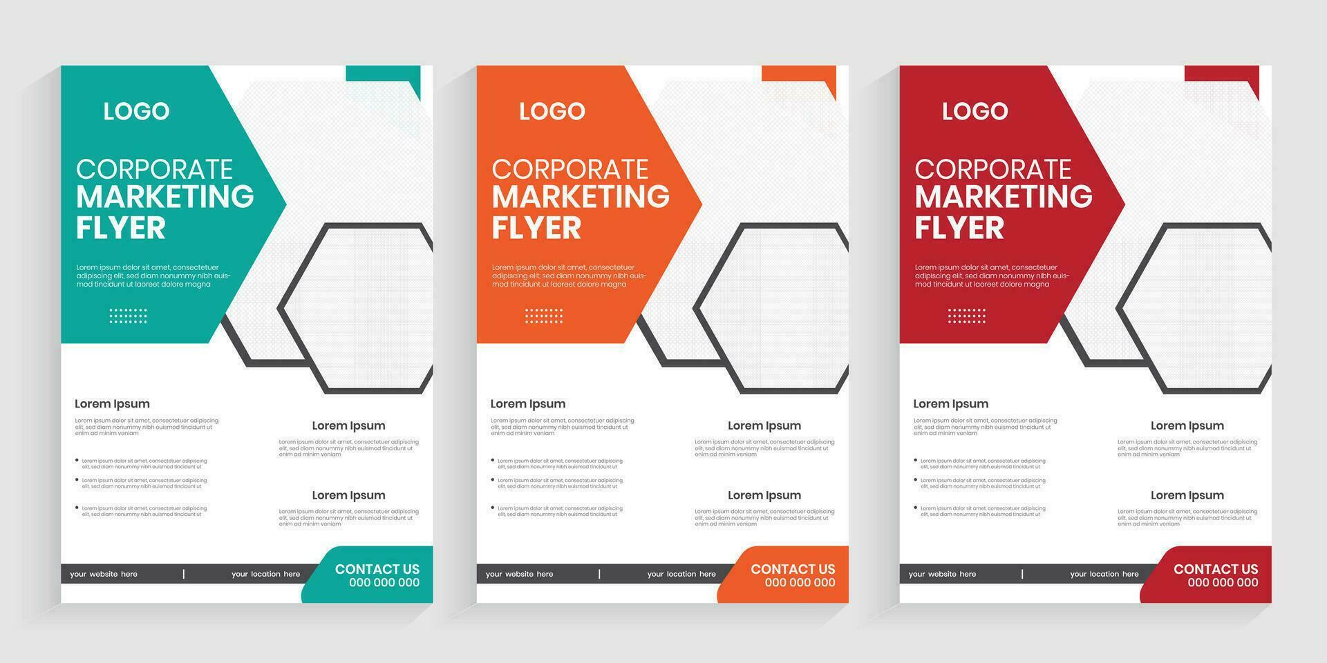 New editable corporate agency print a4 flier, poster and leaflet layout vector