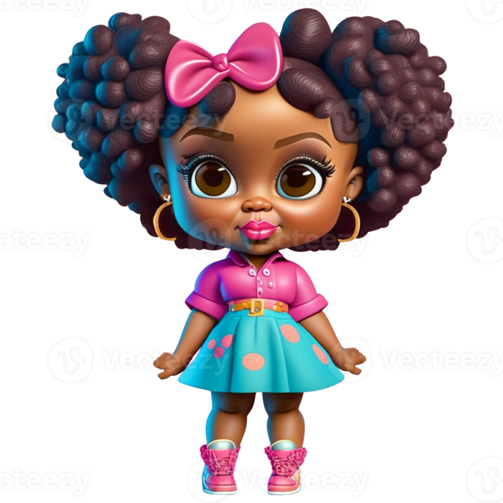Retro Mini Dolls Enhanced AI Generated png
