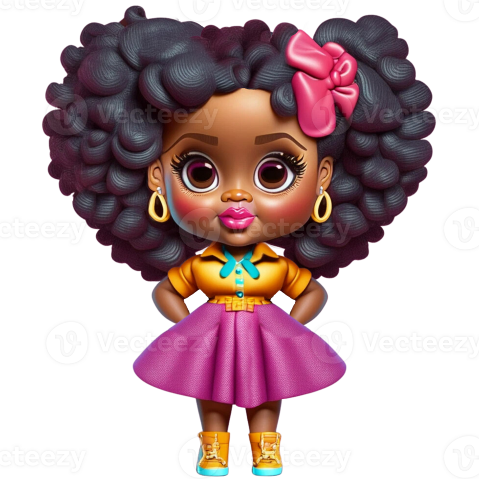 Retro Mini Dolls Enhanced AI Generated png