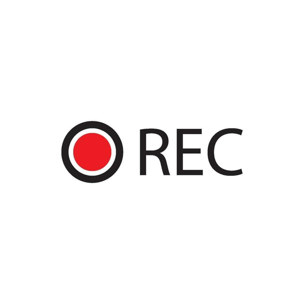 recording icon vector