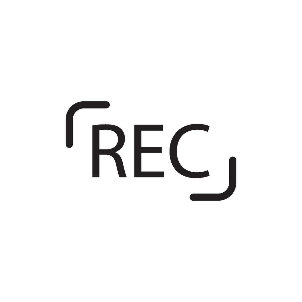 recording icon vector